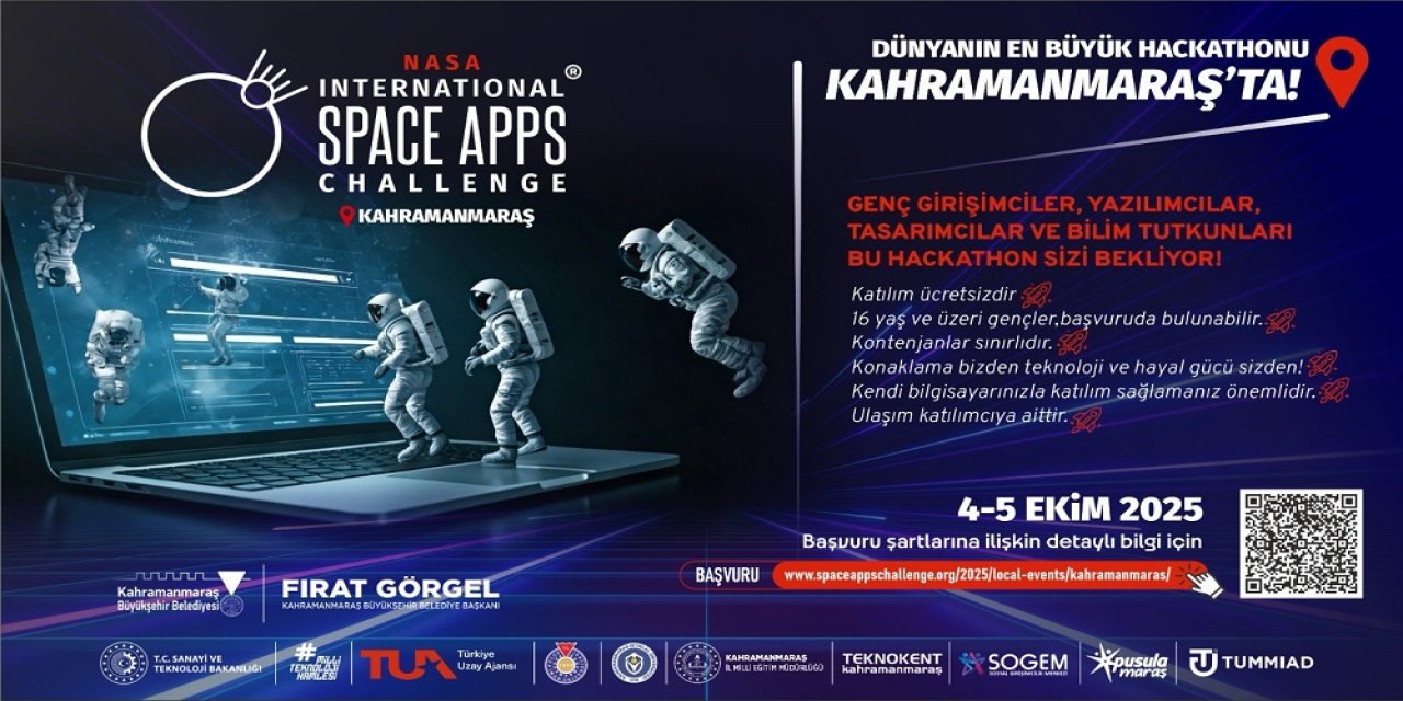Kahramanmaraş NASA’nın Dev Organizasyonuna Ev Sahipliği Yapacak
