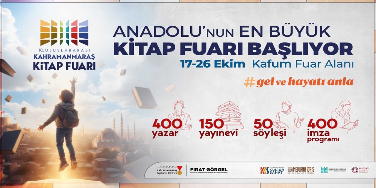 10. Uluslararası Kahramanmaraş Kitap Fuarı, Bugün Kapılarını Açıyor