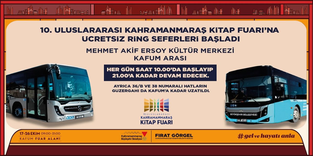 Kitap Fuarı’na Ücretsiz Ring Seferleri…