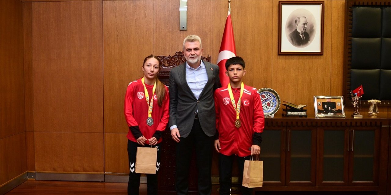 Başkan Görgel, Balkan Şampiyonu Genç Güreşçileri Ağırladı