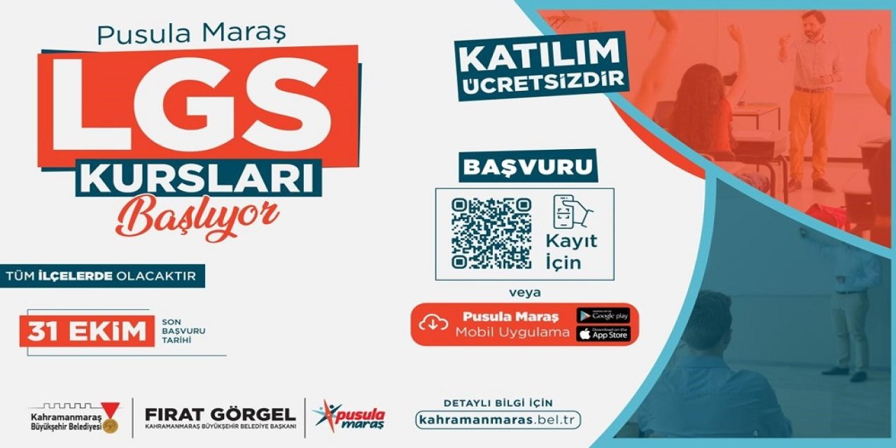 Tüm İlçelerde Ücretsiz LGS Kurslarına Kayıtlar Başladı!