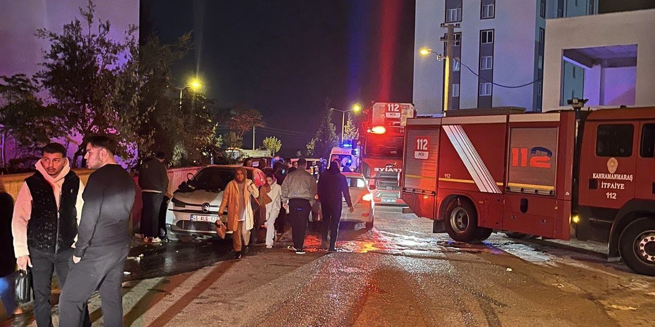 Kahramanmaraş’ta Apartman Otoparkında Korkutan Yangın