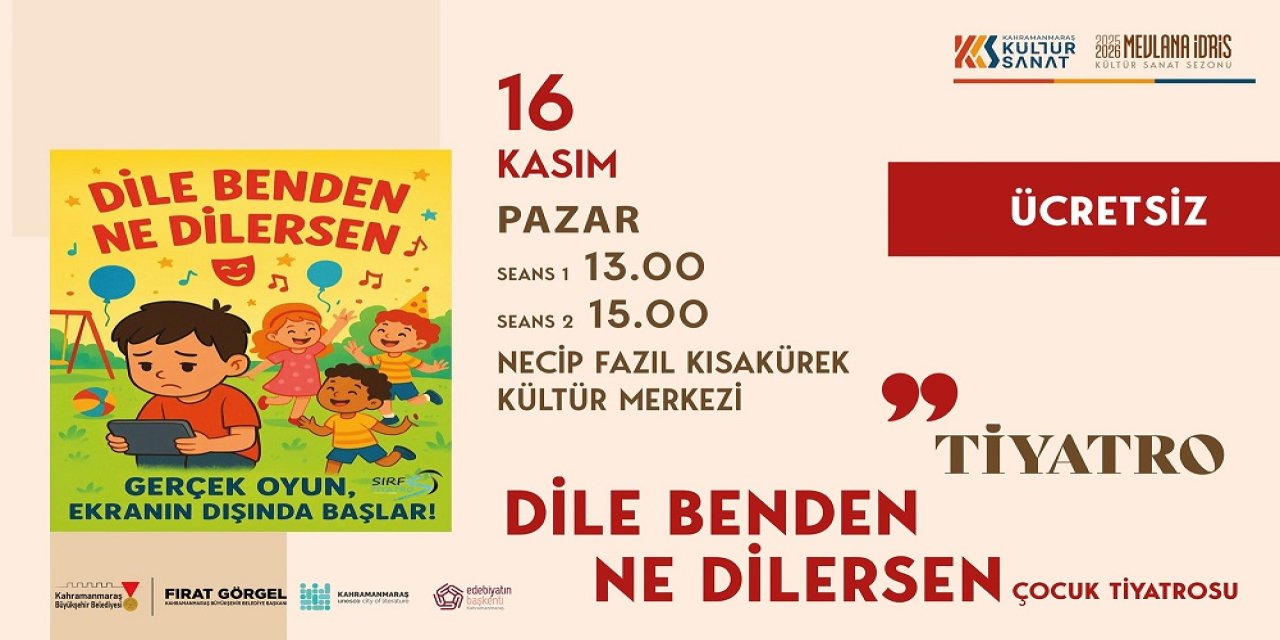 Çocuklar Pazar Günü “Dile Benden Ne Dilersen” ile Eğlenecek