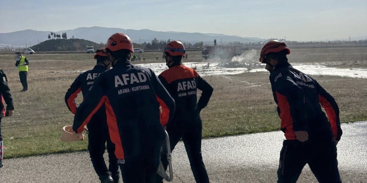 Kahramanmaraş Havalimanı’nda yangın tatbikatı