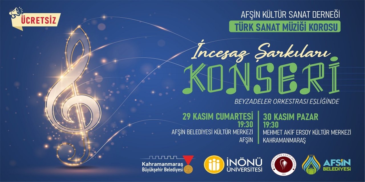 “İncesaz Şarkıları” Kahramanmaraş ve Afşin’de!