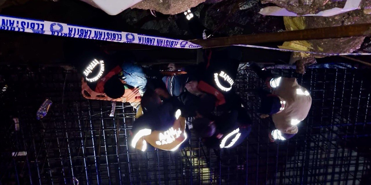 Elbistan’da inşaat çukuruna düşen işçi yaralandı 