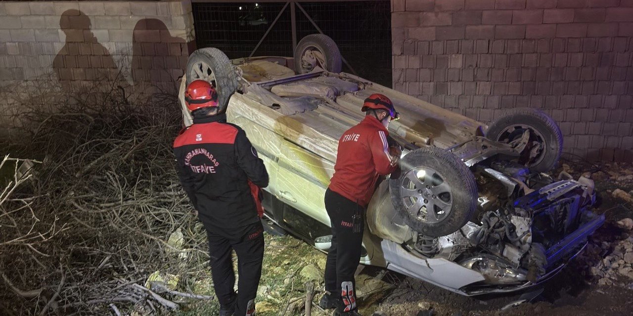 Kahramanmaraş’ta otomobil takla attı: 4 yaralı  