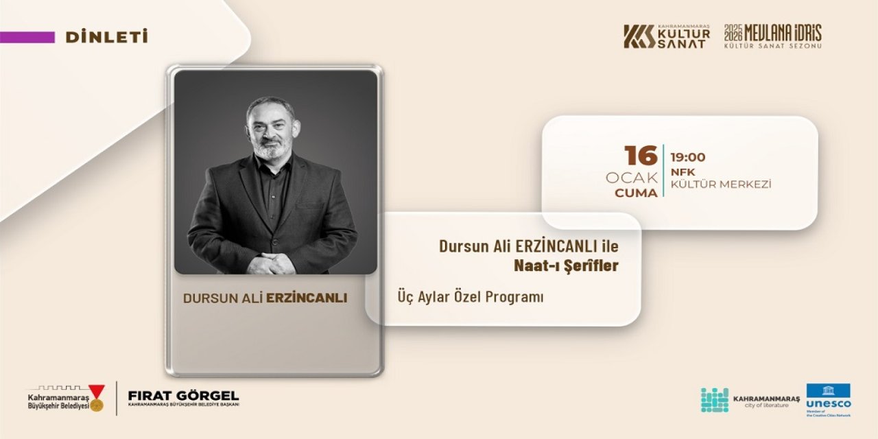 Dursun Ali Erzincanlı, Maneviyat Dolu Gece Yaşatacak