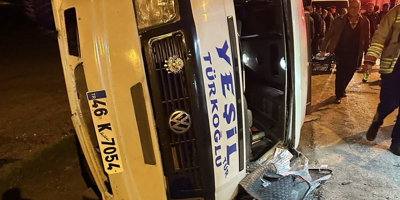 Kahramanmaraş’ta servis aracı devrildi: 10 yaralı 