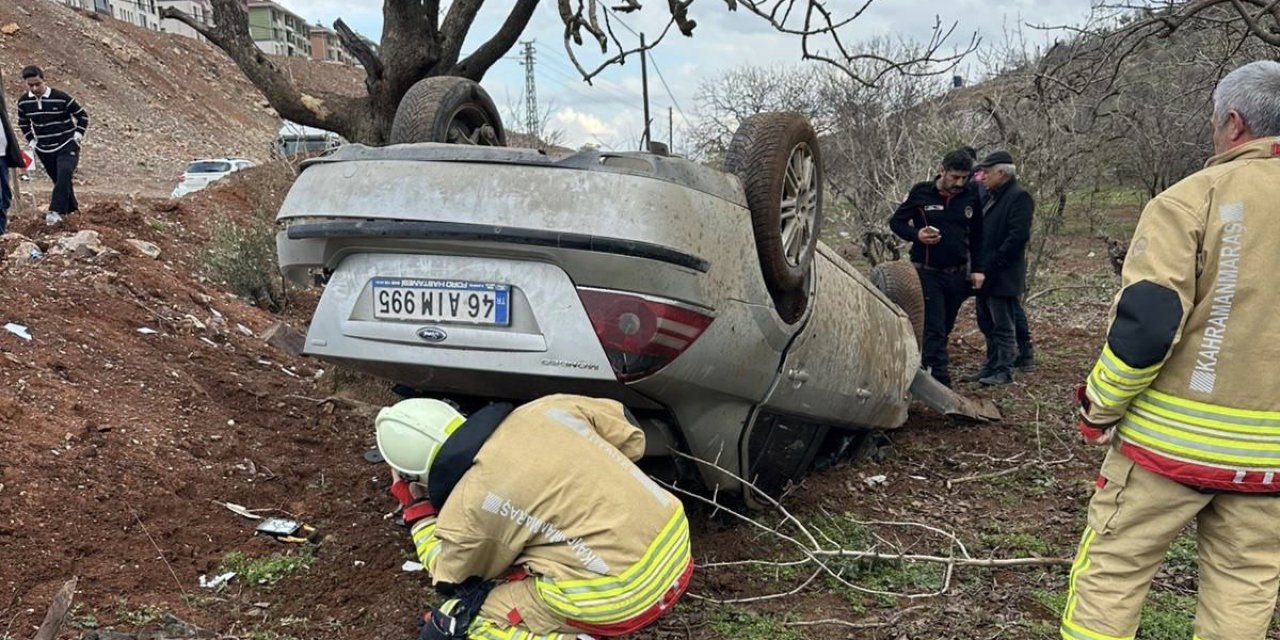 Kahramanmaraş’ta Otomobil Takla Attı: 2 Yaralı
