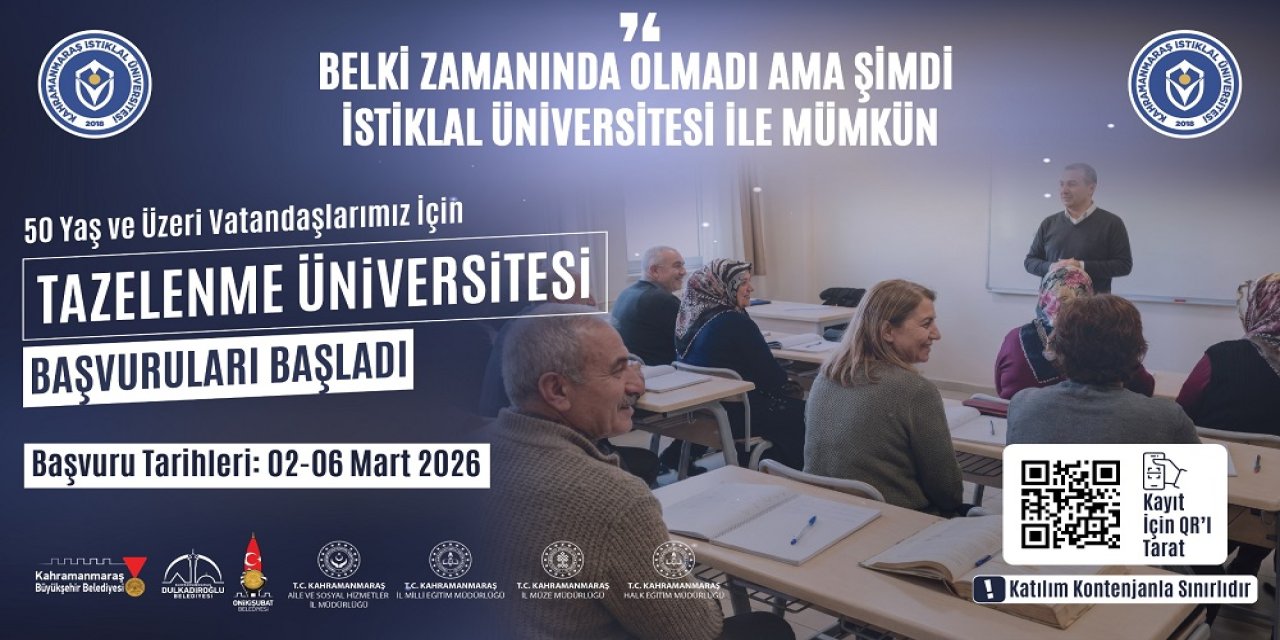 “Tazelenme Üniversitesi”ne Başvurular Başladı!