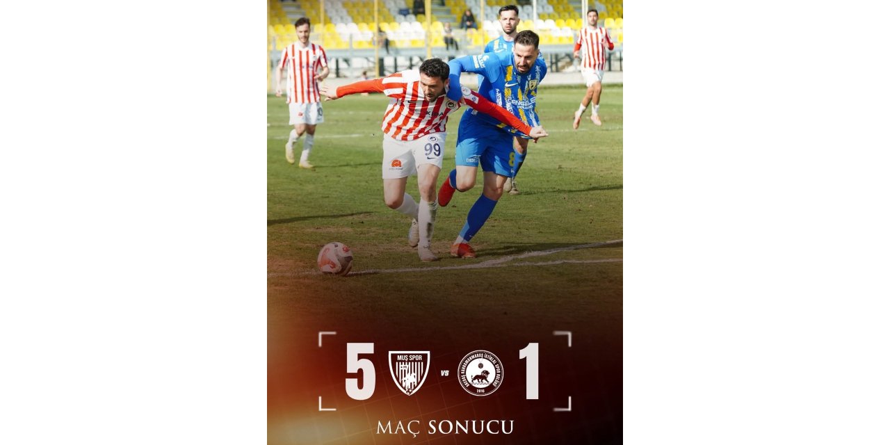 Muşspor’dan İstiklalspor’a ağır darbe: 5-1