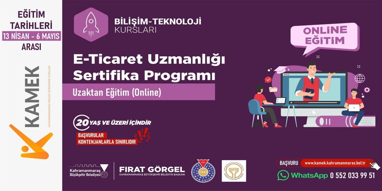 KAMEK’in E-Ticaret Uzmanlığı Eğitimine Başvurular Başladı!