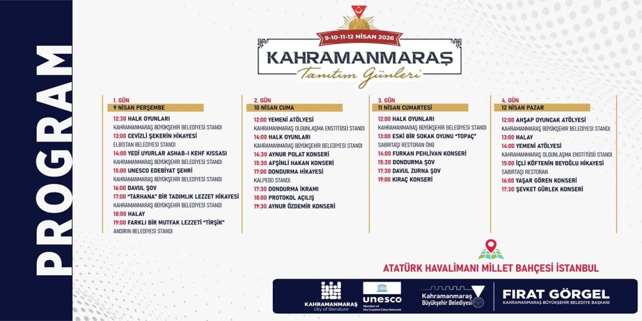 Kahramanmaraş, Tüm Değerleriyle İstanbul’da Tanıtılacak!