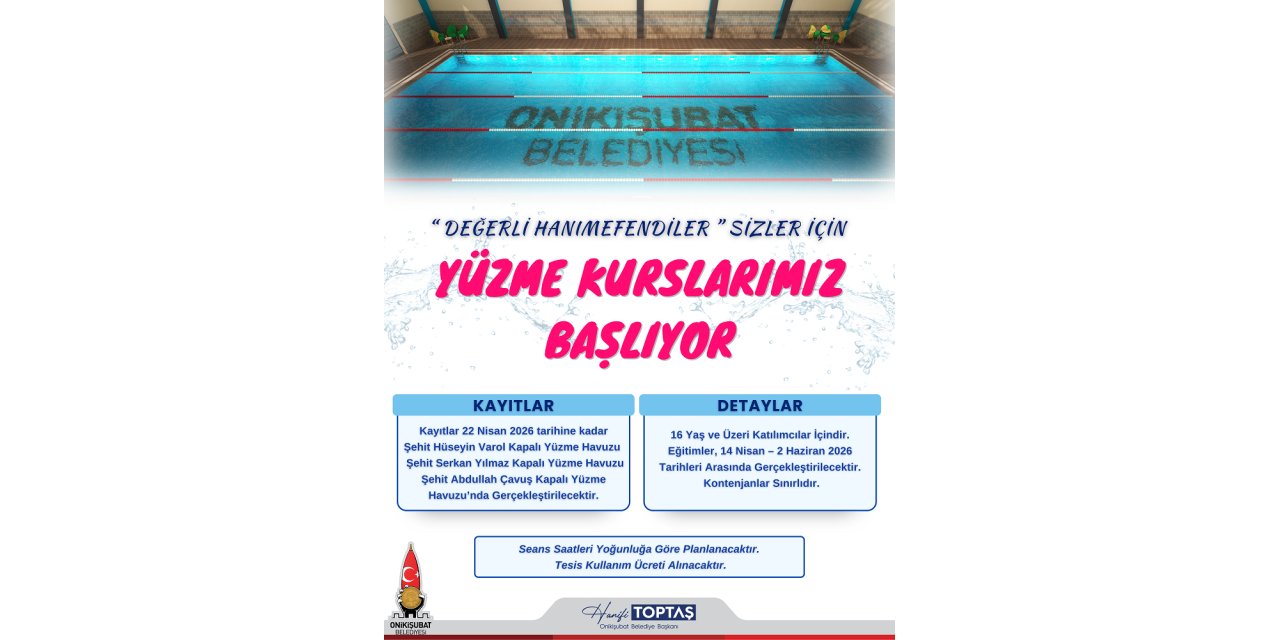 Kadınlara özel yüzme kursuna başvurular başladı
