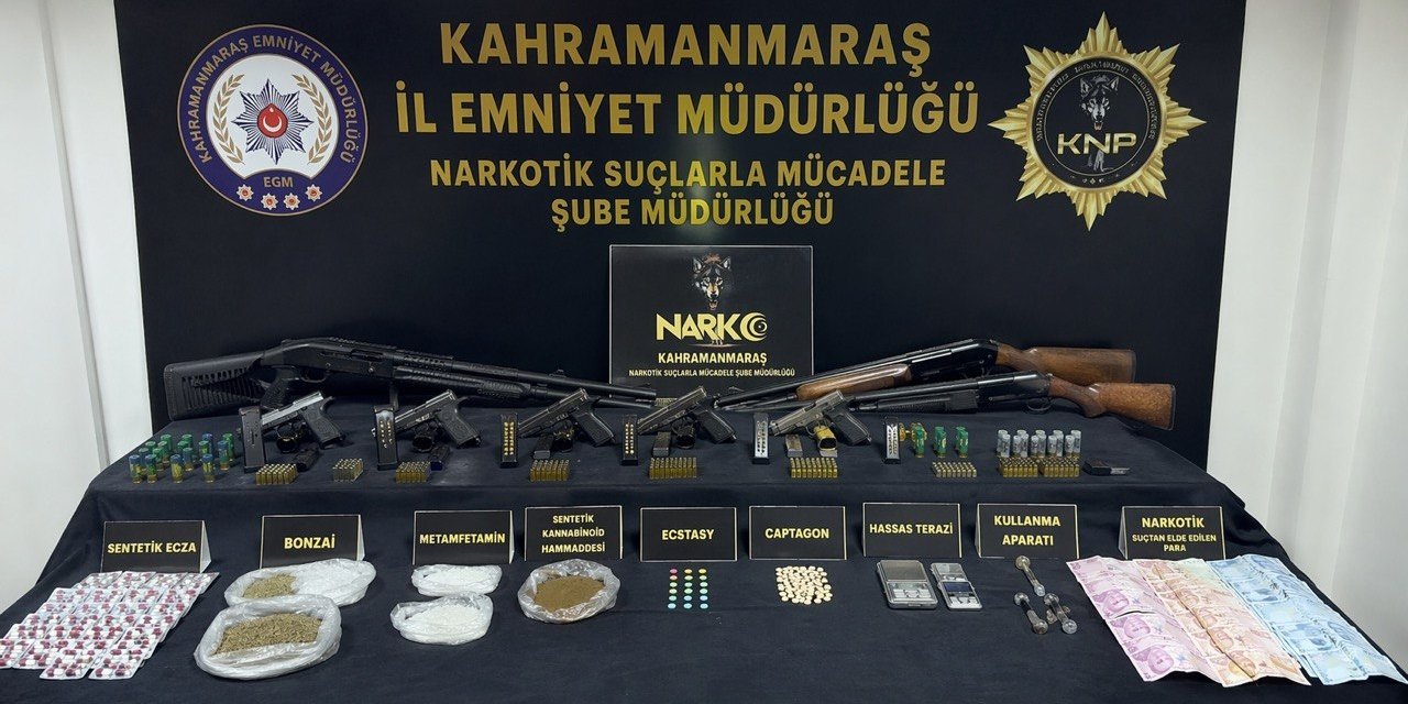 Kahramanmaraş merkezli uyuşturucu operasyonu: 45 gözaltı