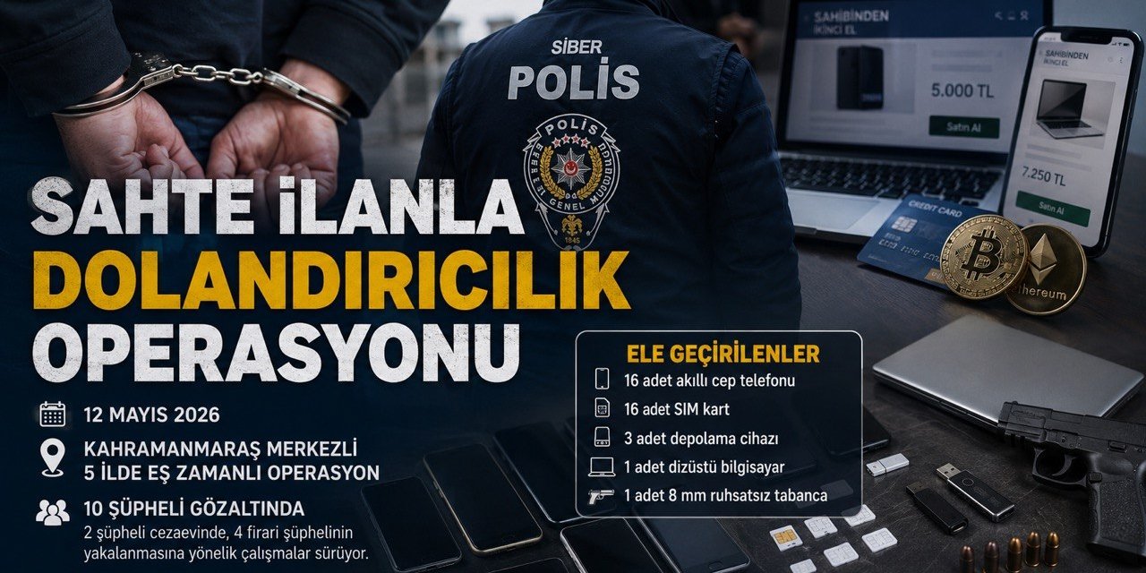 Kahramanmaraş merkezli dolandırıcılık operasyonunda 10 gözaltı