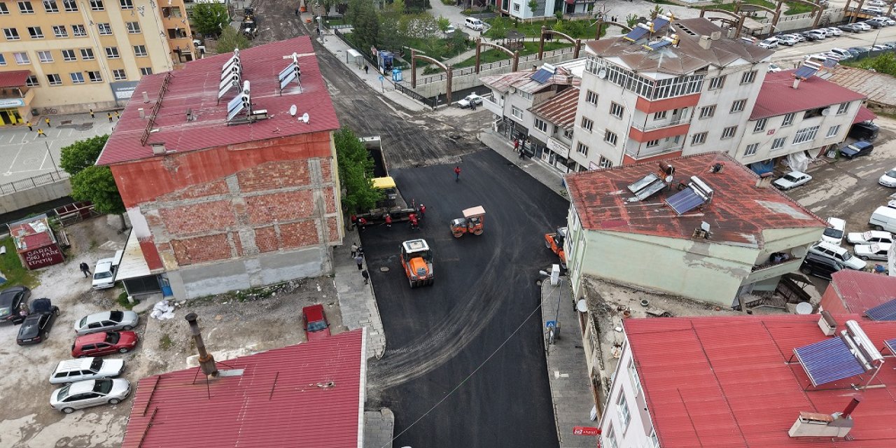 Göksun’da Asfalt Serimine Başlandı