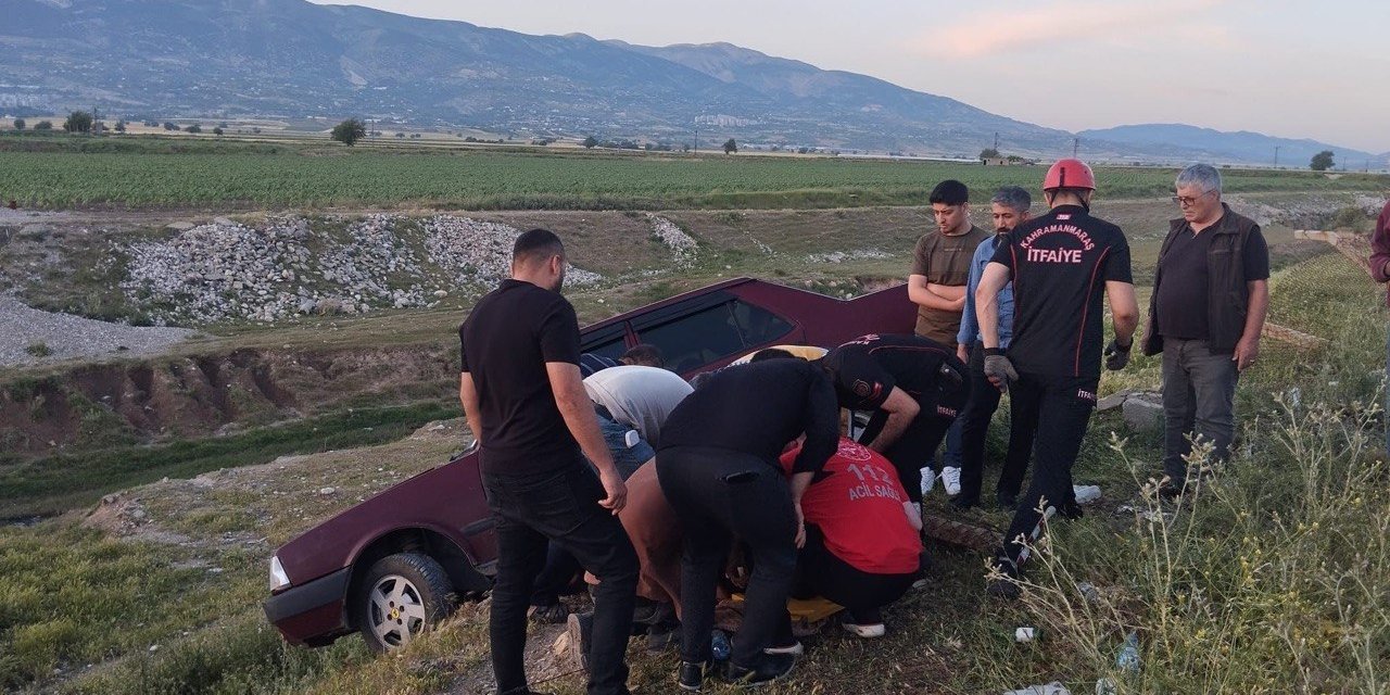 Kahramanmaraş’ta otomobil yoldan çıktı: 1 yaralı