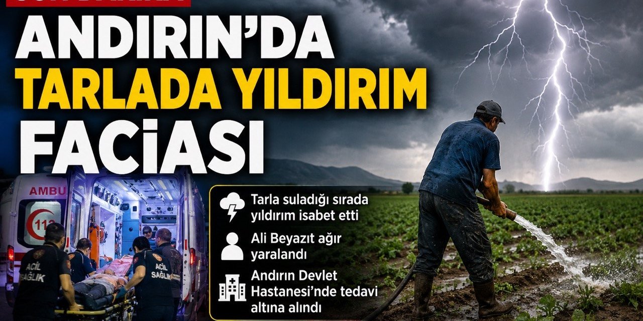 Kahramanmaraş’ta Tarlada Yıldırım İsabet Etti: 1 Kişi Ağır Yaralandı
