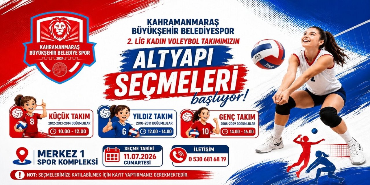 Kadın Voleybol Takımı Altyapı Seçmeleri İçin Başvurular Başladı