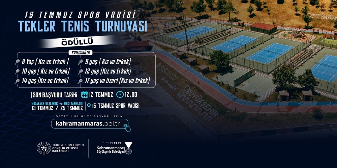 Ödüllü Tenis Turnuvasına Başvurular Başladı