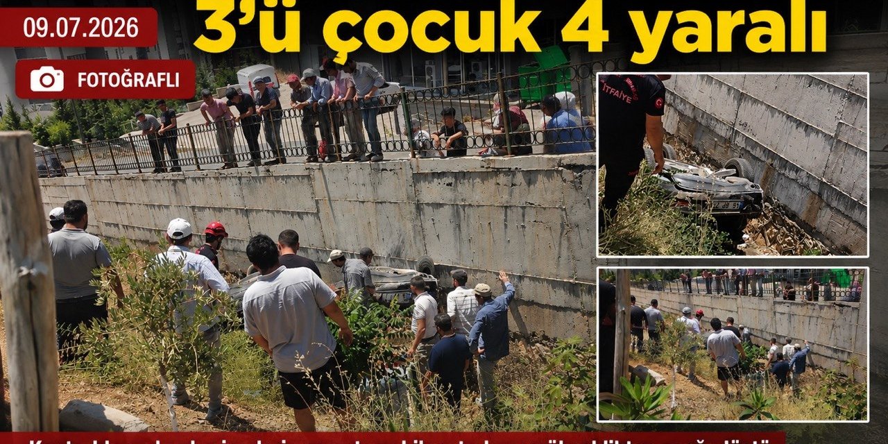Kahramanmaraş’ta trafik kazası: 3’ü çocuk 4 yaralı