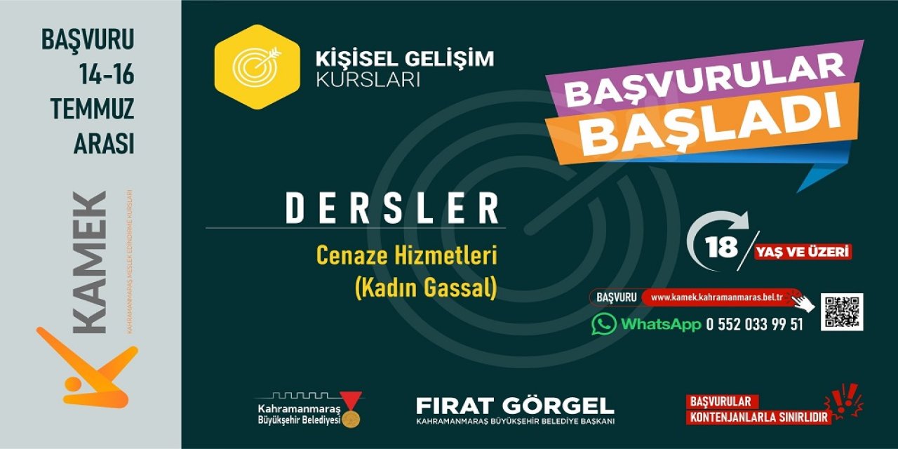Kadın Gassal Kursuna Başvurular Başladı!