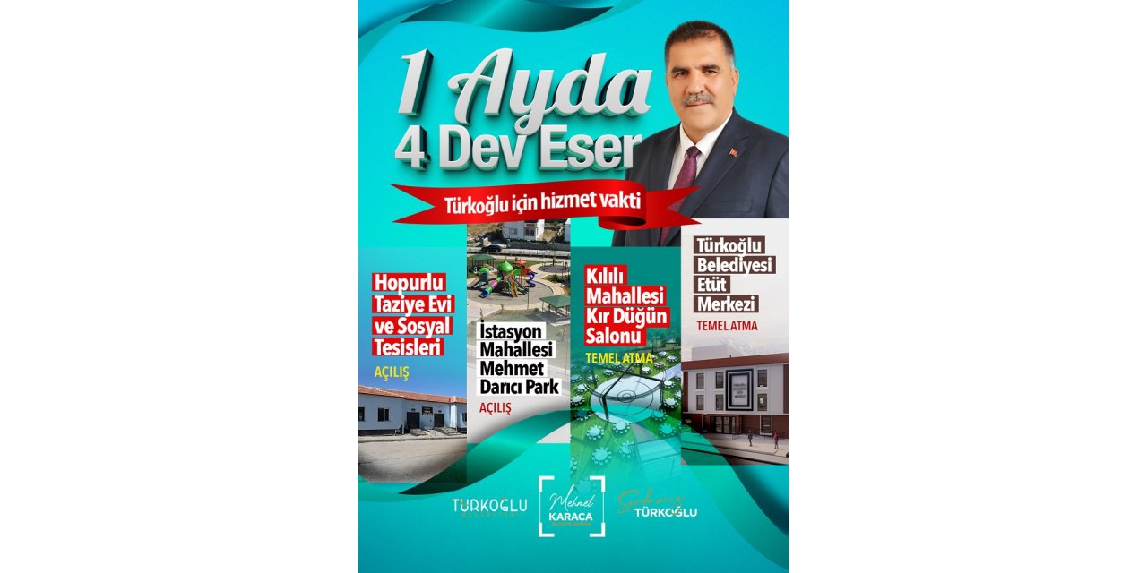 Türkoğlu’nda her hafta açılış ve temel atma töreni var