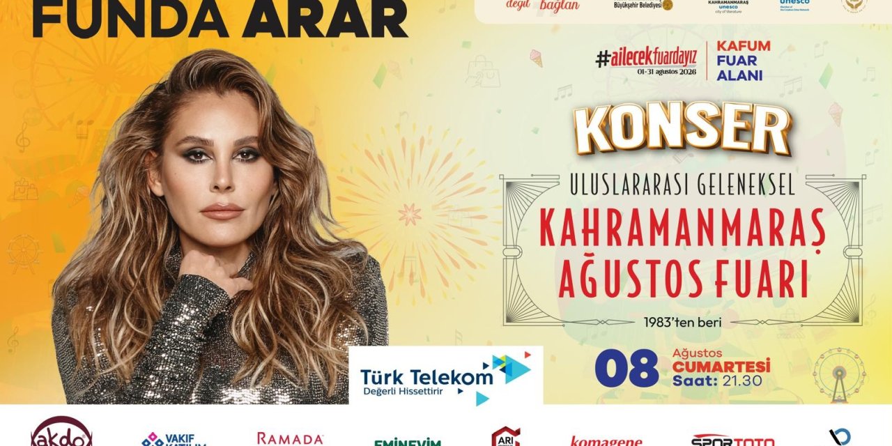 Funda Arar, Cumartesi Günü KAFUM’da Sahne Alacak