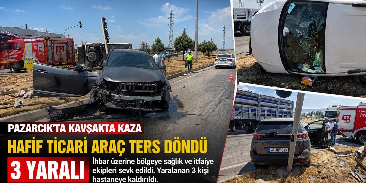 Kahramanmaraş’ta Trafik kazası: 3 yaralı