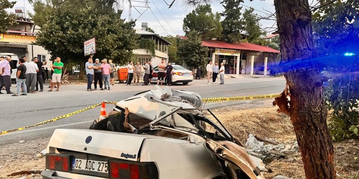 Kahramanmaraş’ta otomobil ağaca çarptı: 1 kişi hayatını kaybetti, 2 kişi yaralandı