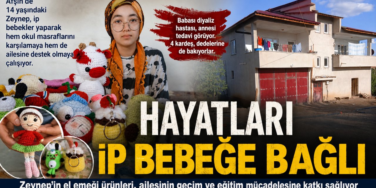 Hayatları ip bebeğe bağlı: Afşin’de lise öğrencisi Zeynep, okul masrafları için el emeği ürünler yapıyor