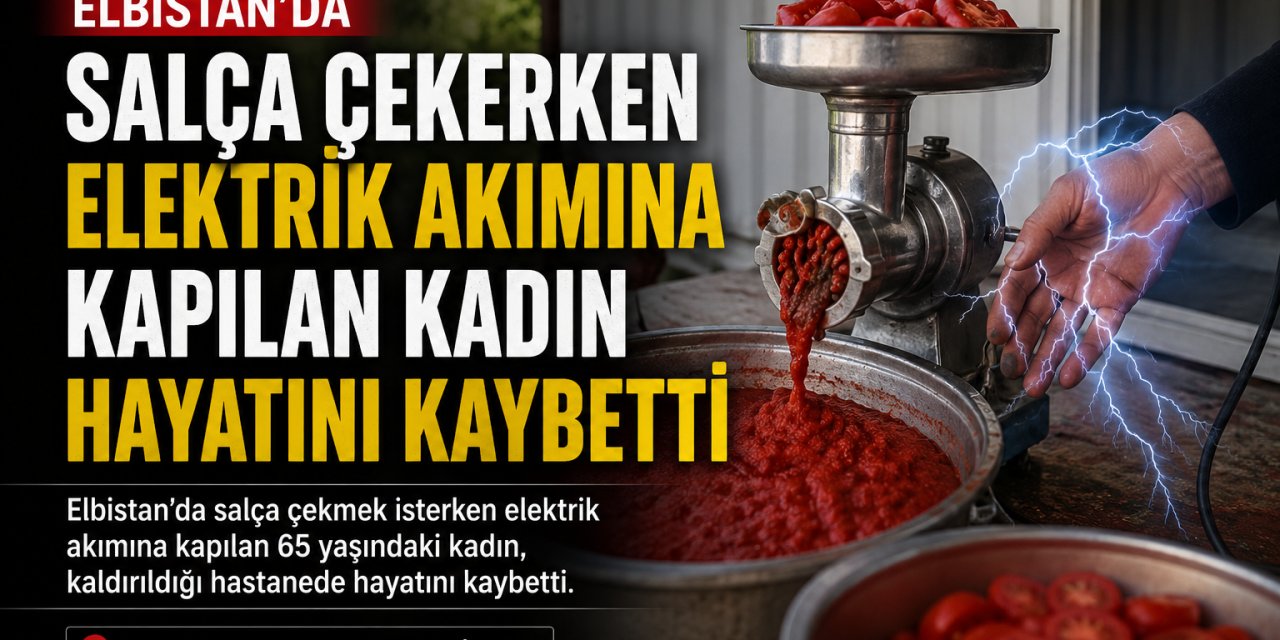 Elbistan’da salça çekerken elektrik akımına kapılan kadın hayatını kaybetti