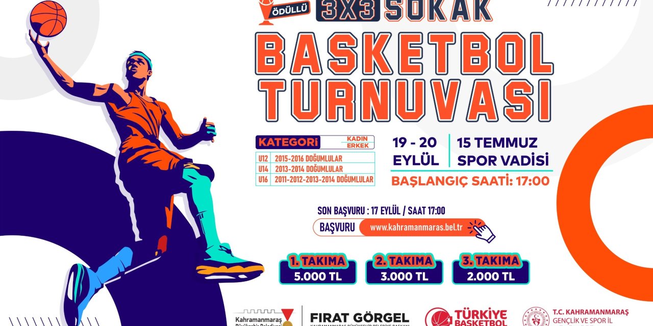 Kahramanmaraş’ta Ödüllü Basketbol Turnuvası’na Başvurular Başladı