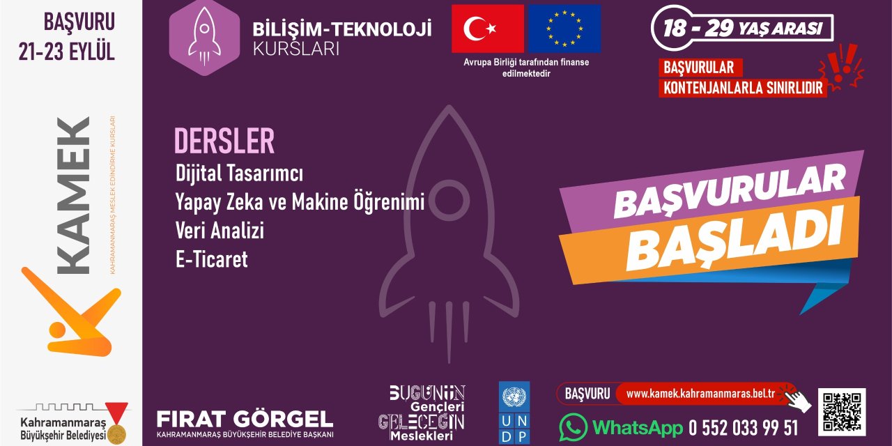 KAMEK’te Güz Dönemi Kurslarına Başvurular Başladı