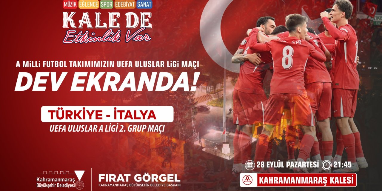 Milli Maç Coşkusu Kahramanmaraş Kalesi’nde Dev Ekranda Yaşanacak
