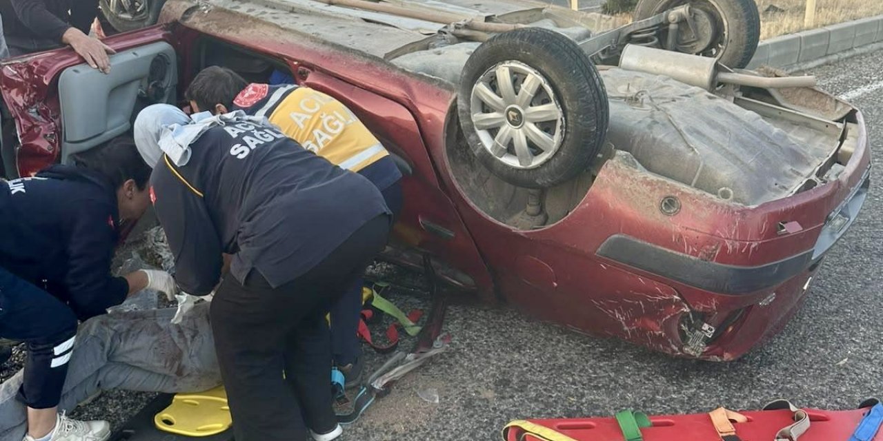 Kahramanmaraş’ta otomobil takla attı sürücü yaralandı