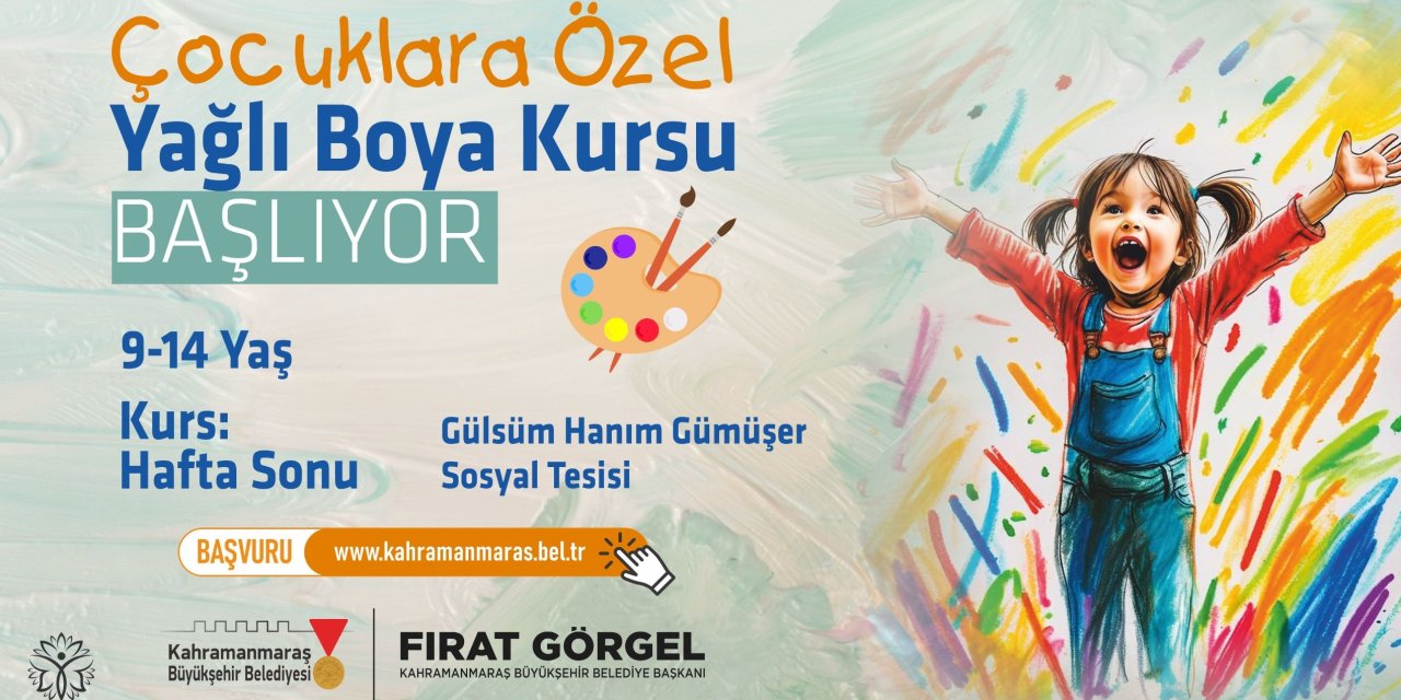 Kahramanmaraş’ta Çocuklara Özel Yağlı Boya Kursu