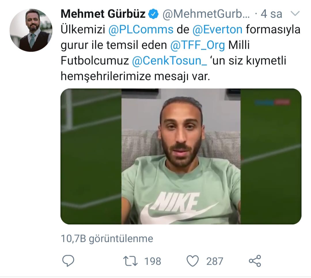 Cenk Tosun'dan, Kahramanmaraş’a mesaj var