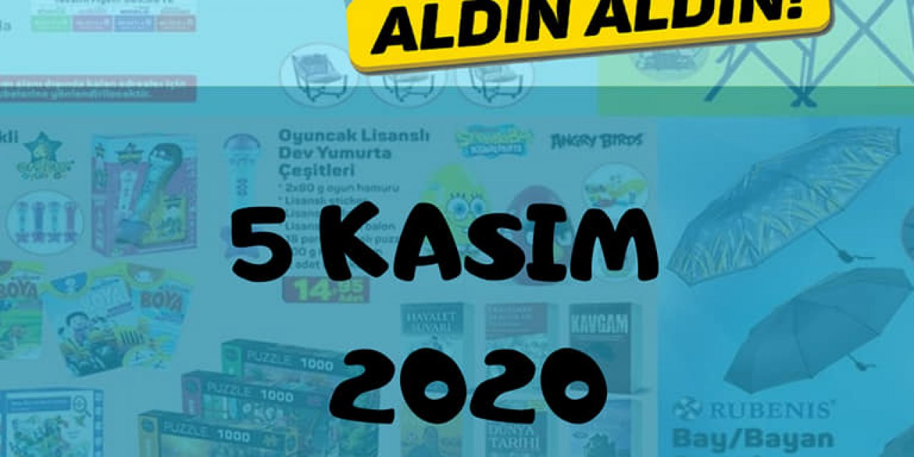 5 Kasım A101 indirim katalogları