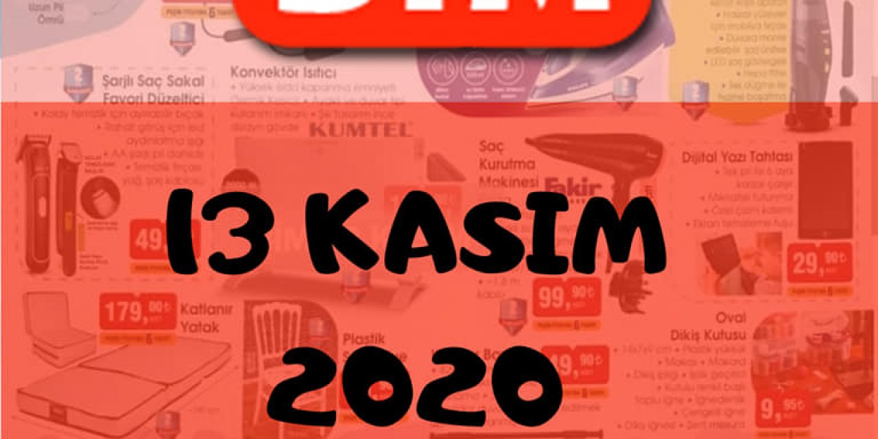 13 Kasım BİM indirim katalogları
