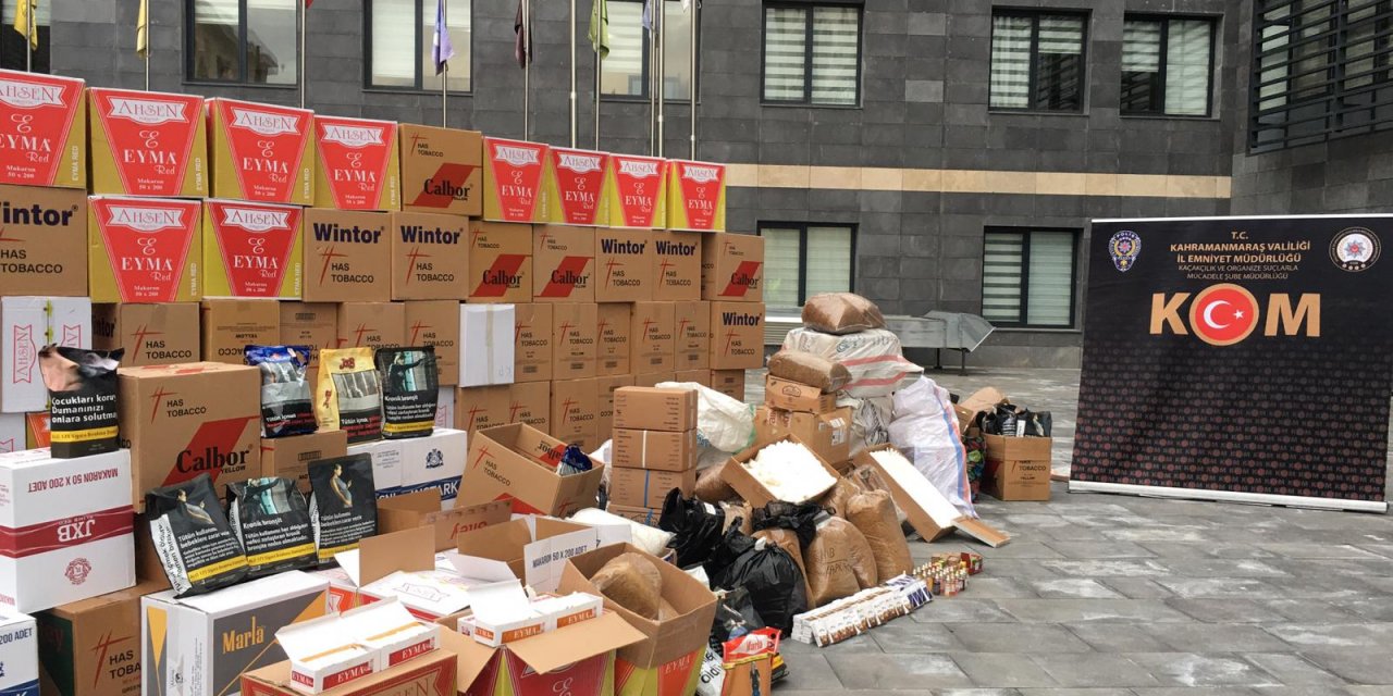 Kahramanmaraş’ta 2 Milyon TL'lik kaçak makaron ve tütün operasyonu