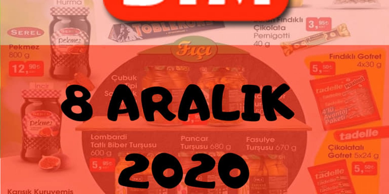 8 Aralık BİM indirim katalogları