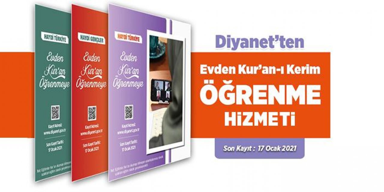 Diyanet'ten ‘Evden Kur’an Öğrenme Hizmeti’