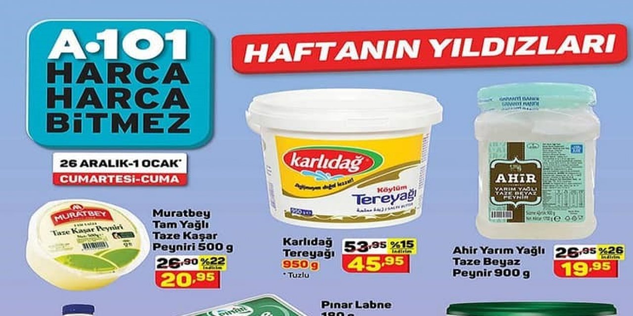 24 Aralık- 3 Ocak A101 indirim katalogları