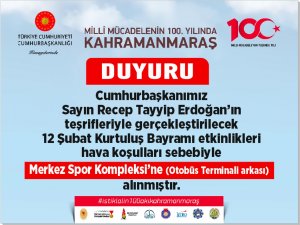 100.Yıl Kutlama Etkinliklerinde Final Programının Yeri Değişti