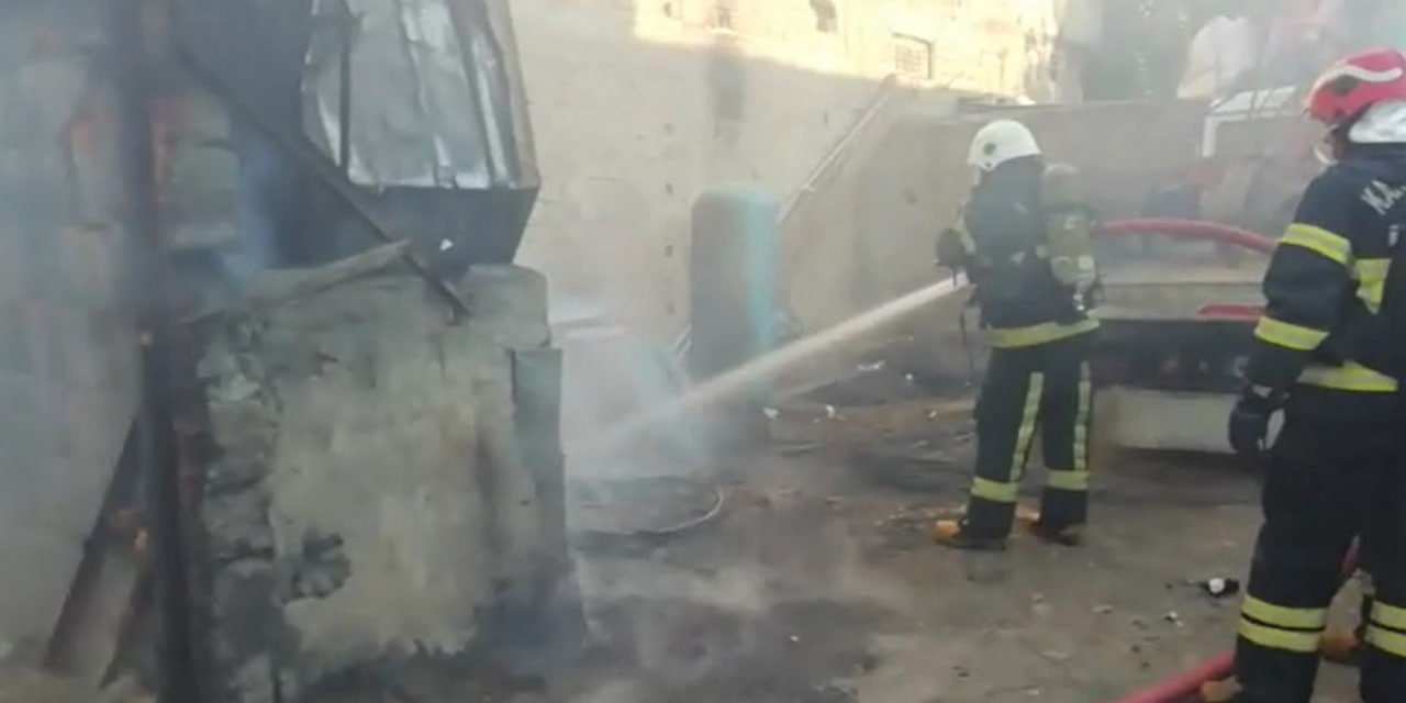 Hurda deposunda yangın korkuttu