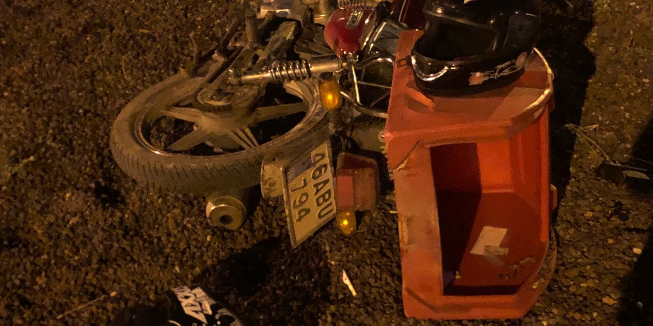 Motosikletiyle bordur taşlarına çarpan sürücü yaralandı